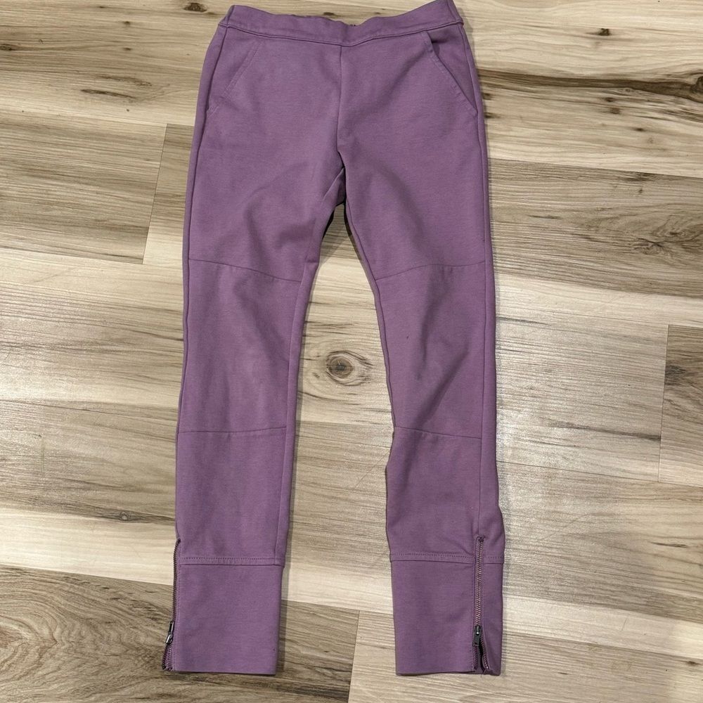 Garnet Hill Kids Purple Zip Ankle Pants Girls 10